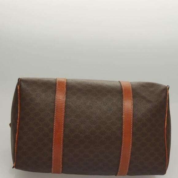 CELINE Macadam Canvas Hand Bag Pvc Leather Brown Gold - Picture 9 of 12